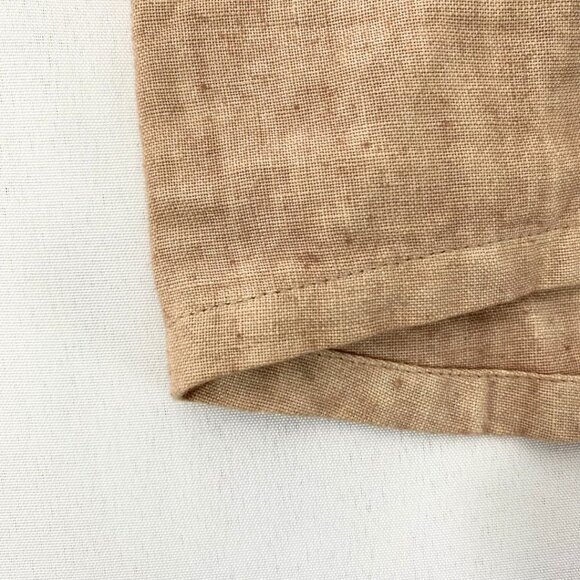 ENOCHIAN BEIGE LINEN CANVAS SIDE FLUTTER PENCIL SKIRT - 10 - Picture 8 of 8